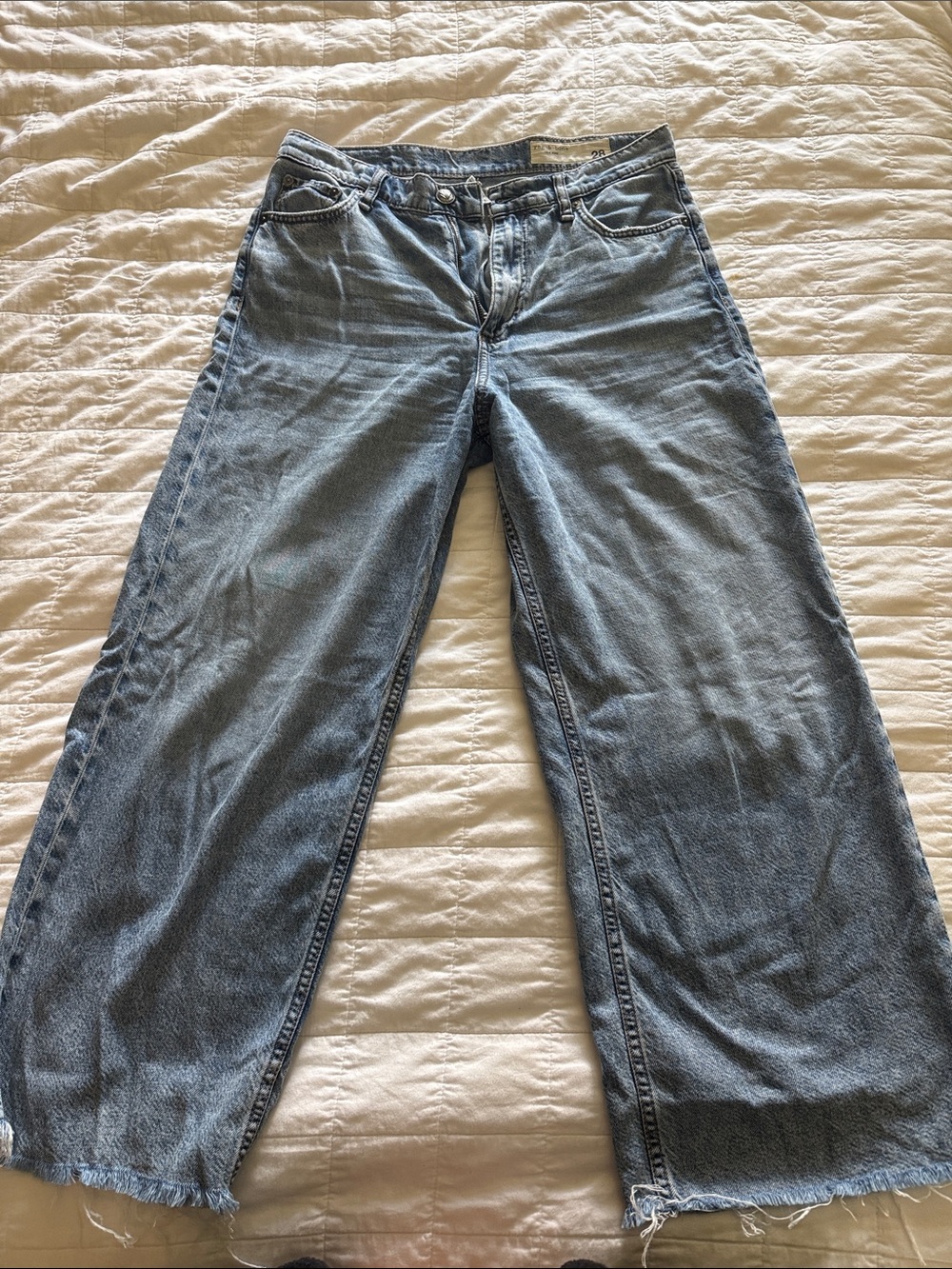 Rag and bone Andi wide Leg cropped Women’s Jeans in medium wash